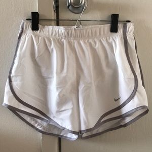 White Nike Running shorts